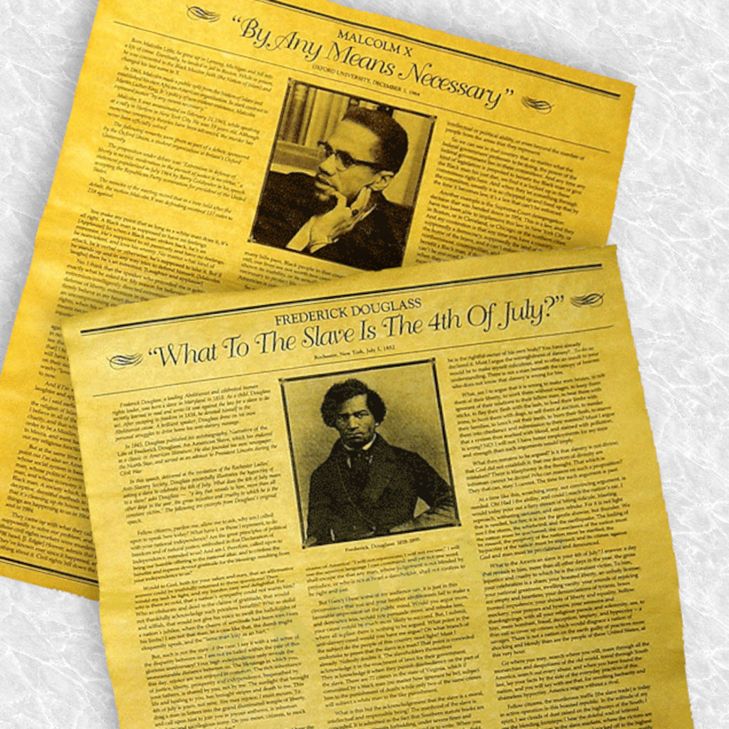 Malcolm X and Frederick Douglass Speech Transcripts – National Archives  Store
