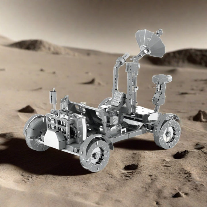 Modellino 3D Metal Earth – Apollo Lunar Rover In Metallo Argentato, Kit Di Costruzione Per Appassionati